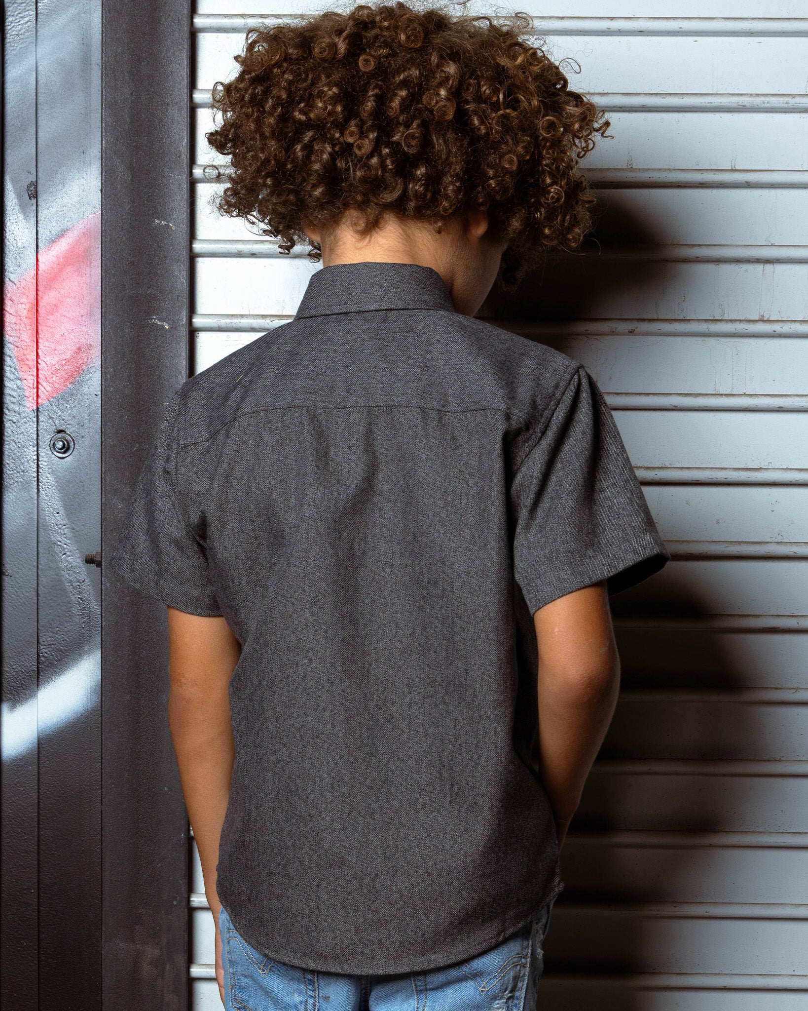 Youth Obsidian Short Sleeve Flannel - Image 3